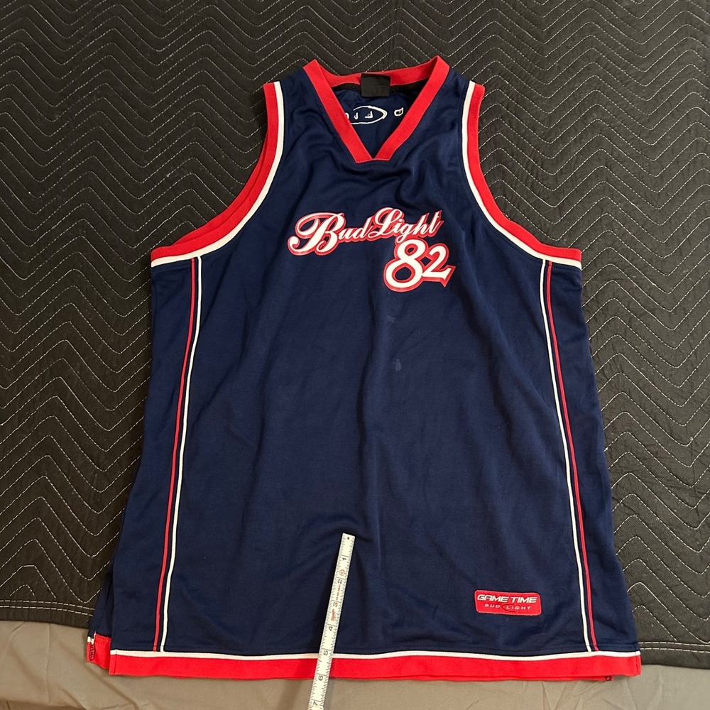 Vintage‎ Bud Light Playmaker Basketball Jersey Size Large